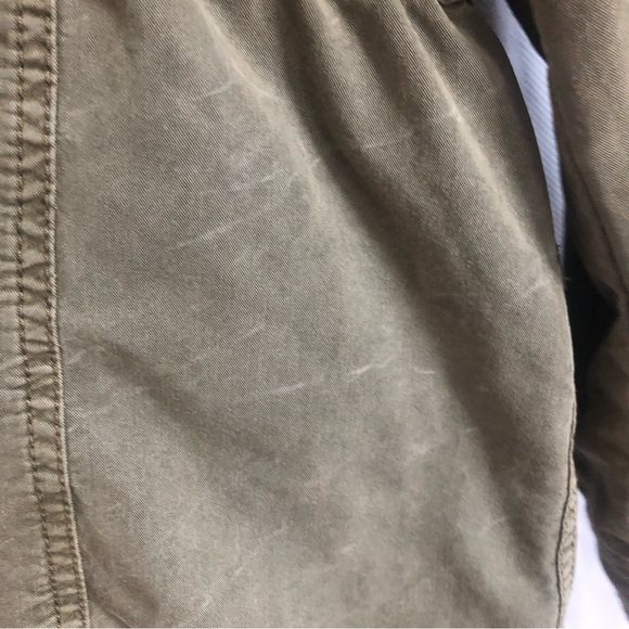 Hinge Olive Green Utility Military Inspired Lightweight Zip Snap Jacket - Picture 11 of 14